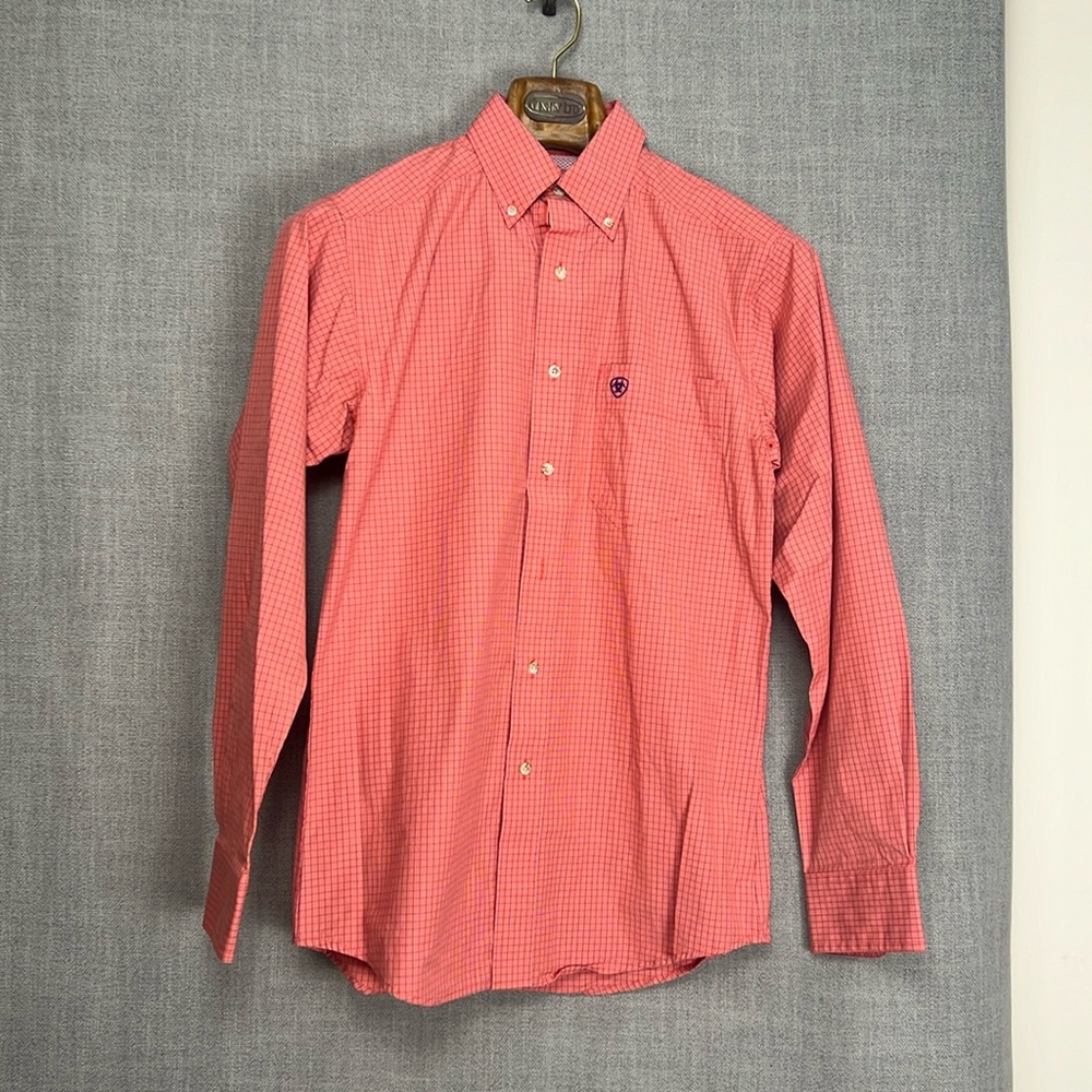 Ariat Pro Series Fitted Long Sleeve Button up Shirt Western Cowboy